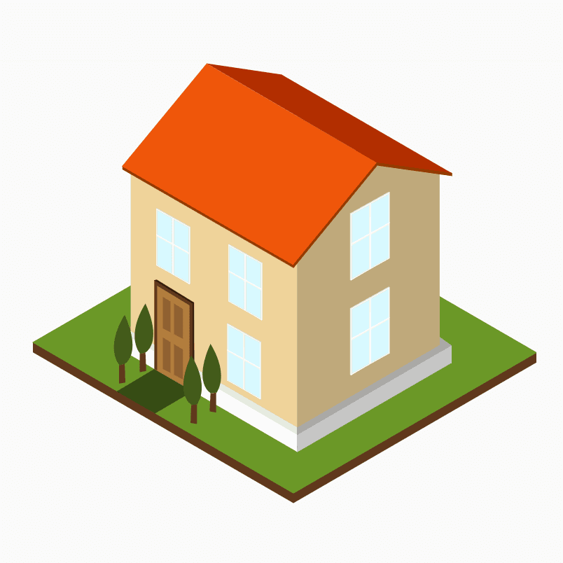 Graphic of a detached house